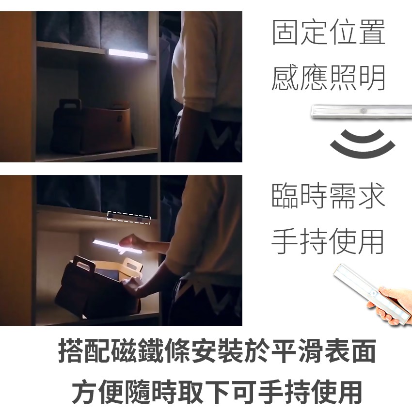 ◎大同LED紅外線人體感應櫥櫃燈/智能感應燈，20cm，手持使用，4號電池