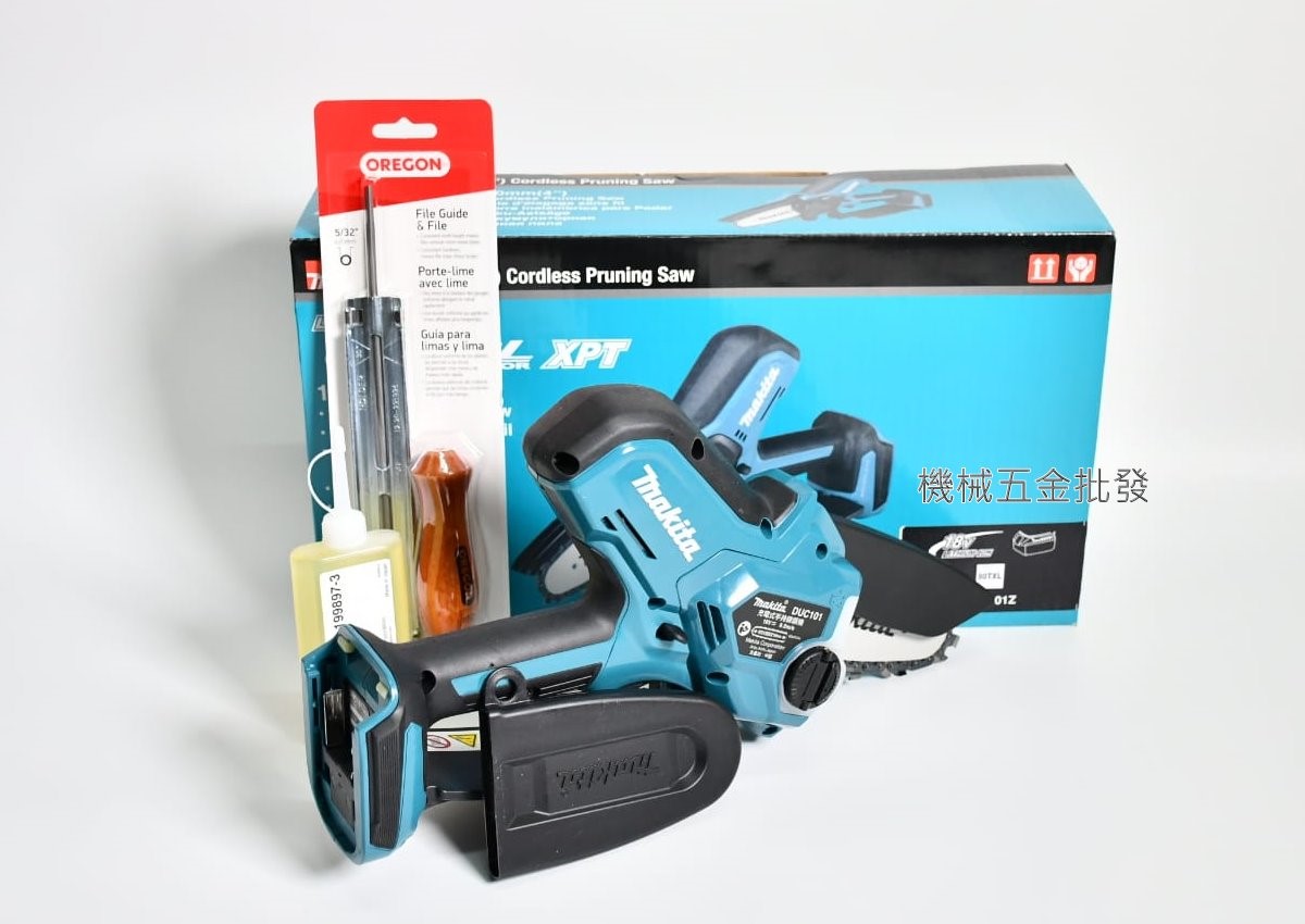 makita {牧田}  DUC101RF01 18V3.0A 4英吋充電式無刷手持式鏈鋸機,電動工具