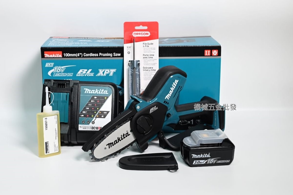 makita {牧田}  DUC101RF01 18V3.0A 4英吋充電式無刷手持式鏈鋸機,電動工具