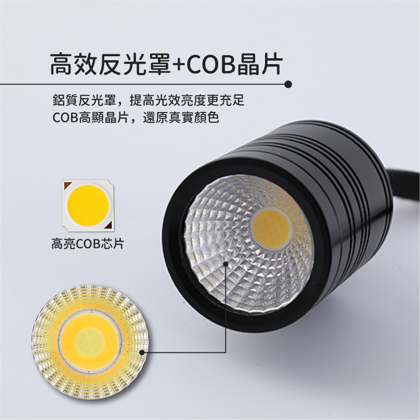 ◎COB蛇管/軟管軌道燈/投射燈7W，700流明，桿長30CM，白/黃/自然光，一年保固