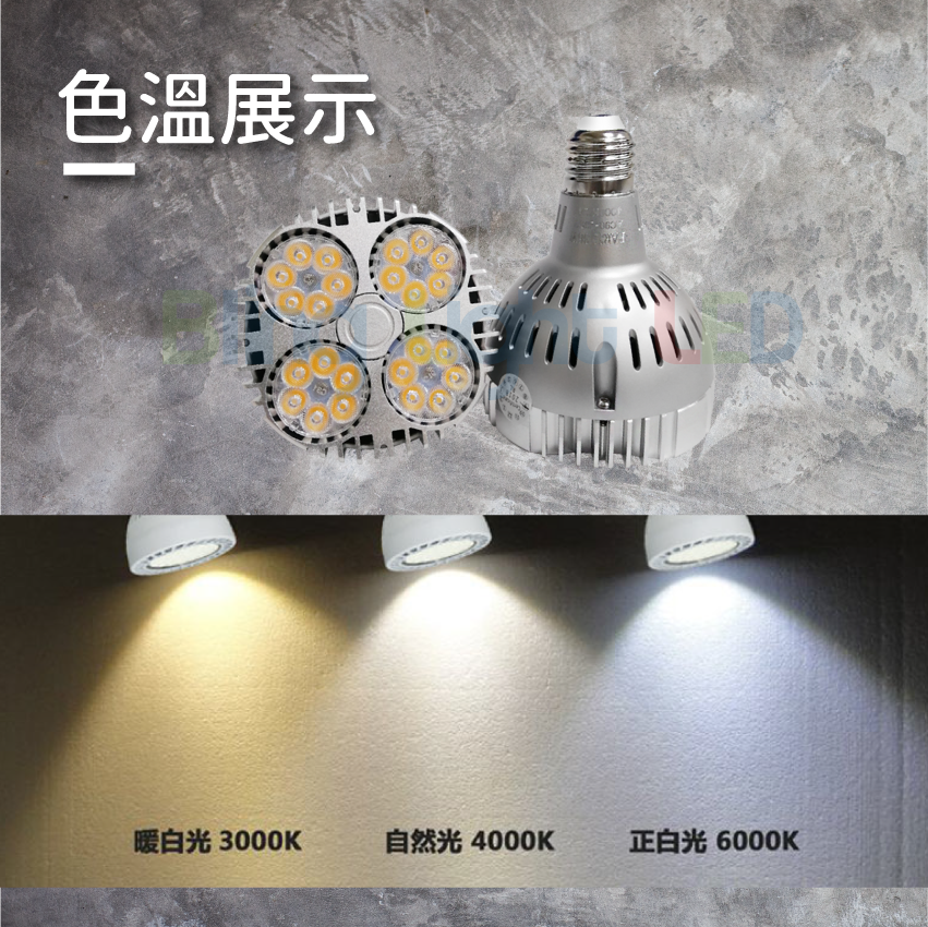 ◎PAR30軌道燈/投射燈/燈泡 35W，24度角，歐司朗晶片，E27燈頭，一年保固