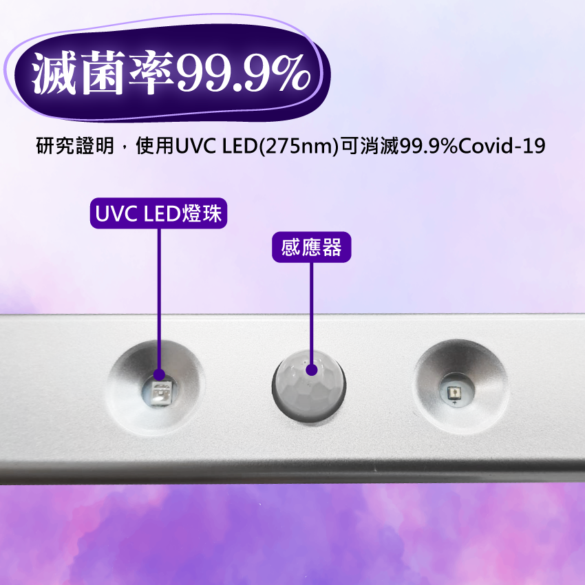 ◎EVERLIGHT億光智能紫外線感應抑菌燈/殺菌燈 20.6CM 另有50CM 可磁吸懸掛