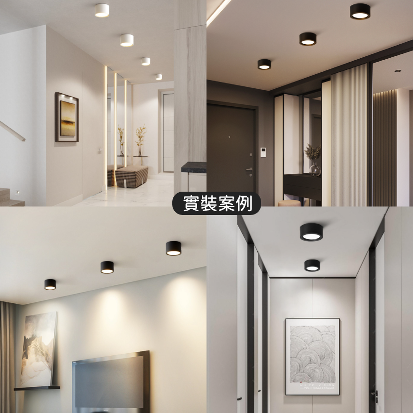 ◎LED 一體式防眩散光吸頂筒燈，18W，明裝免開孔，可加吊線安裝，白光/自然光/黃光，全電壓