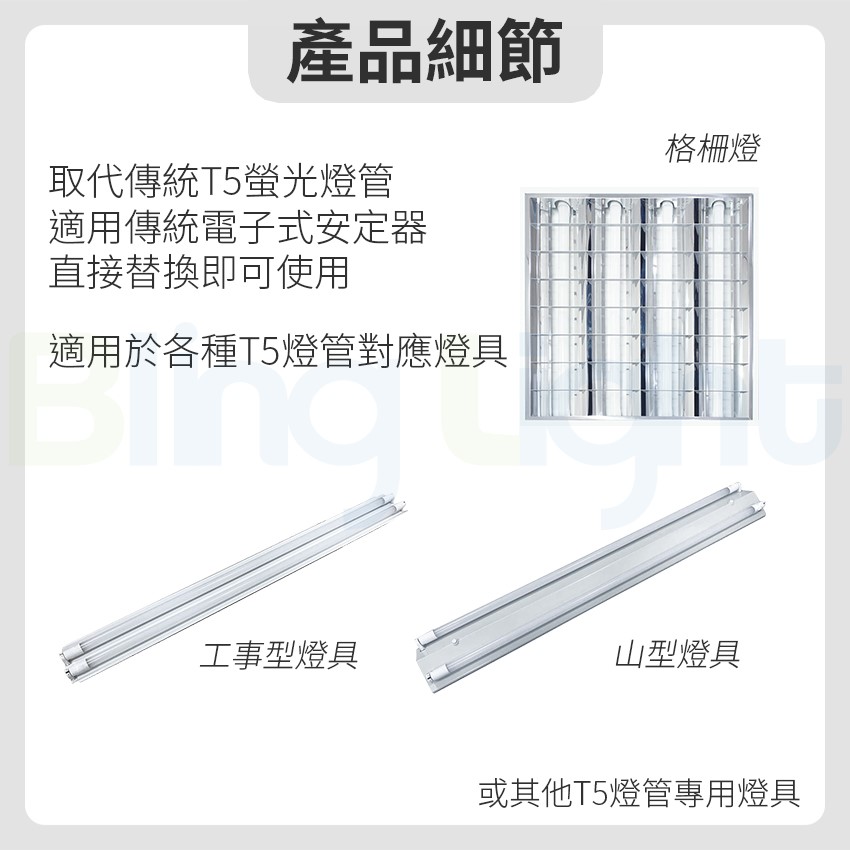 ◎T5 LED 單燈管/玻璃燈管/日光燈，4尺16W，白光/自然光/黃光