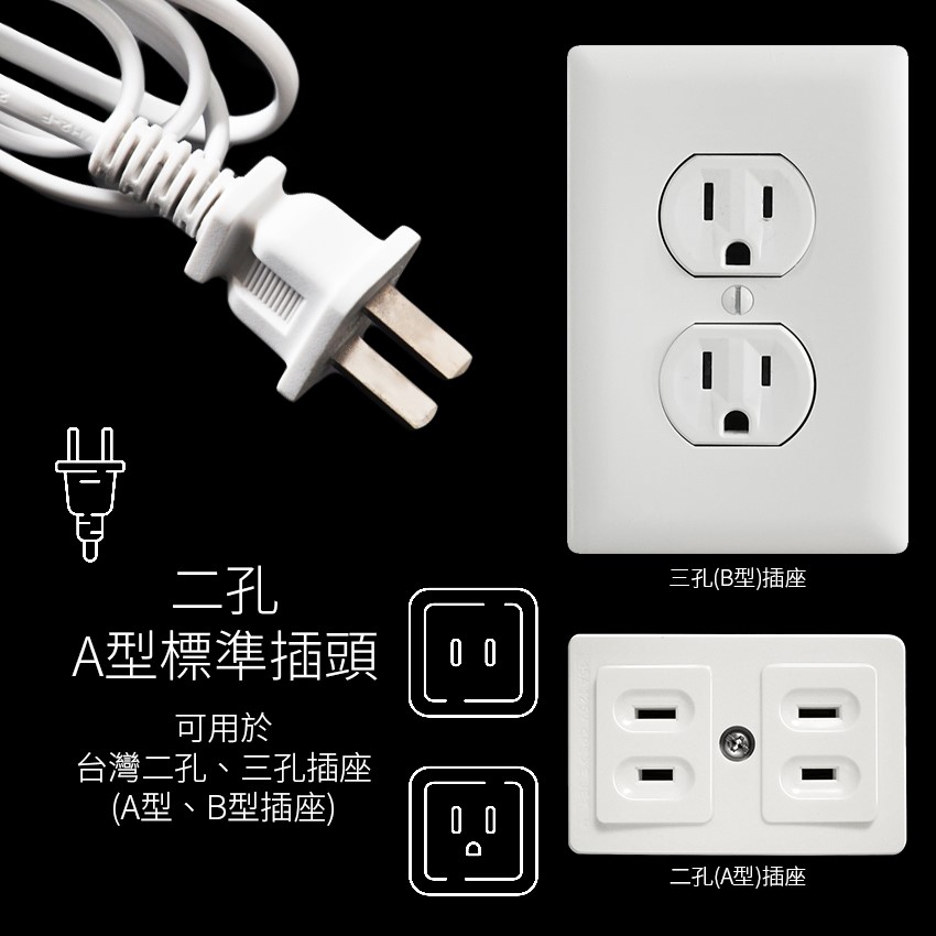 ◎T5燈管專用電源開關線，三孔規格，1.5米，8A