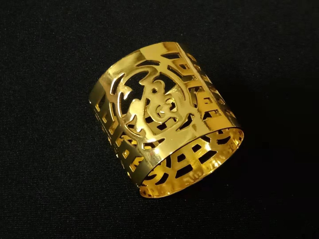 金色囍福祿口布環 