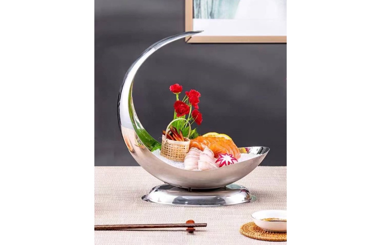 鏡面月牙造型食品盤