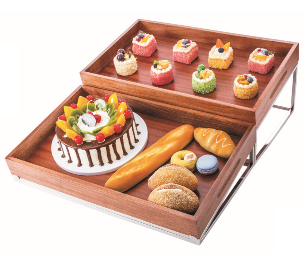 木作食品單格陳列盒架 