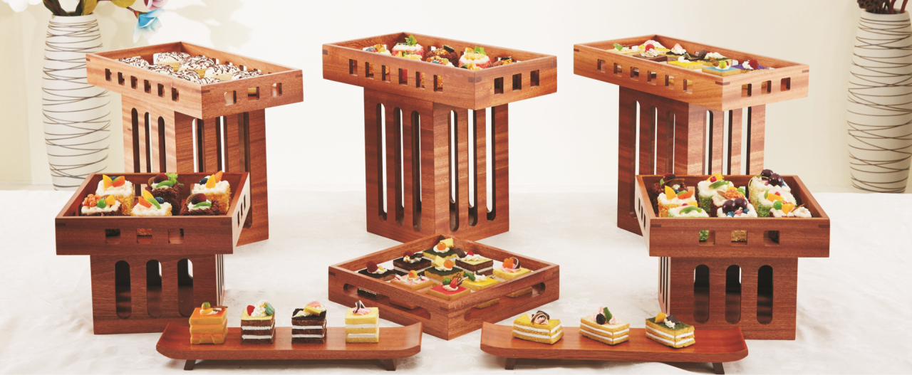 木作圓條孔方形多功能展示架  