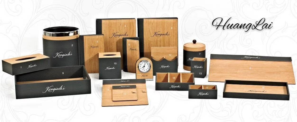 木紋與黑自然風格皮件客房用品套組 (訂製品)    