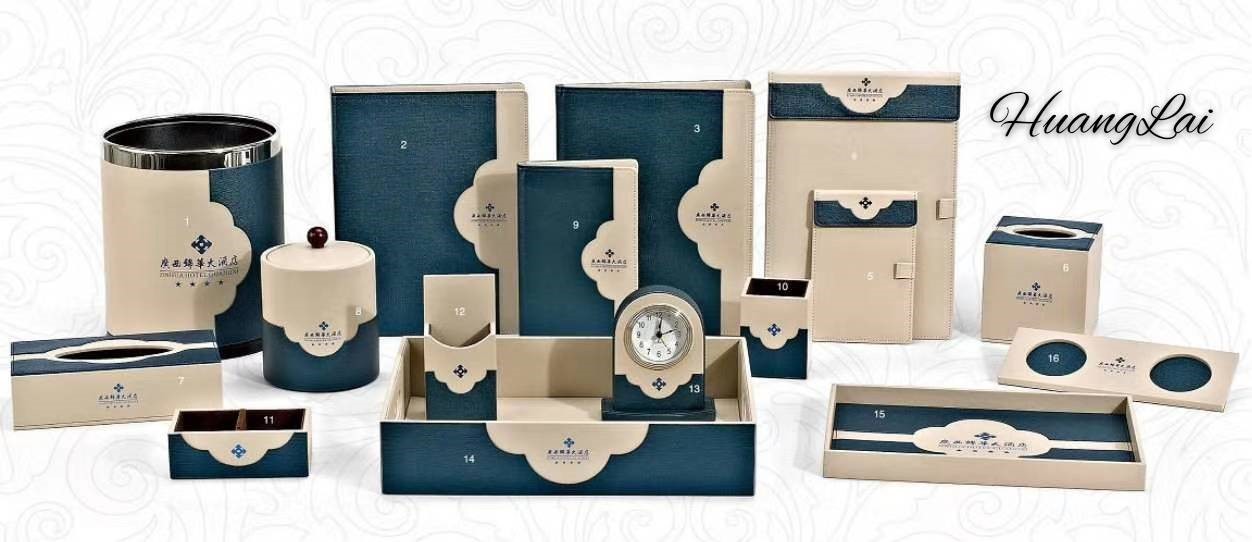 藍白希臘風格皮件客房用品套組 (訂製品)     