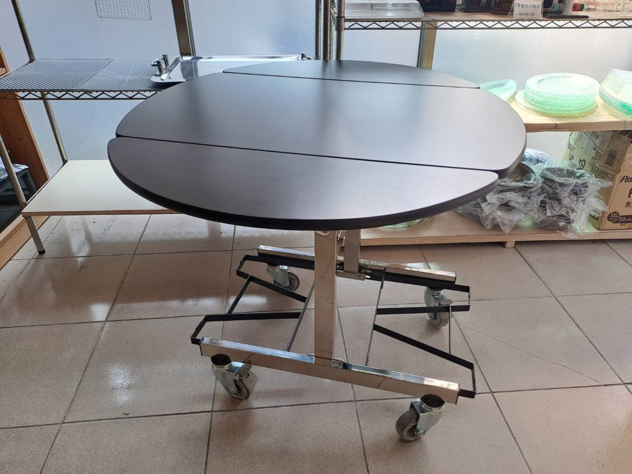 尊爵款橢圓S.T304鋼木送餐車  