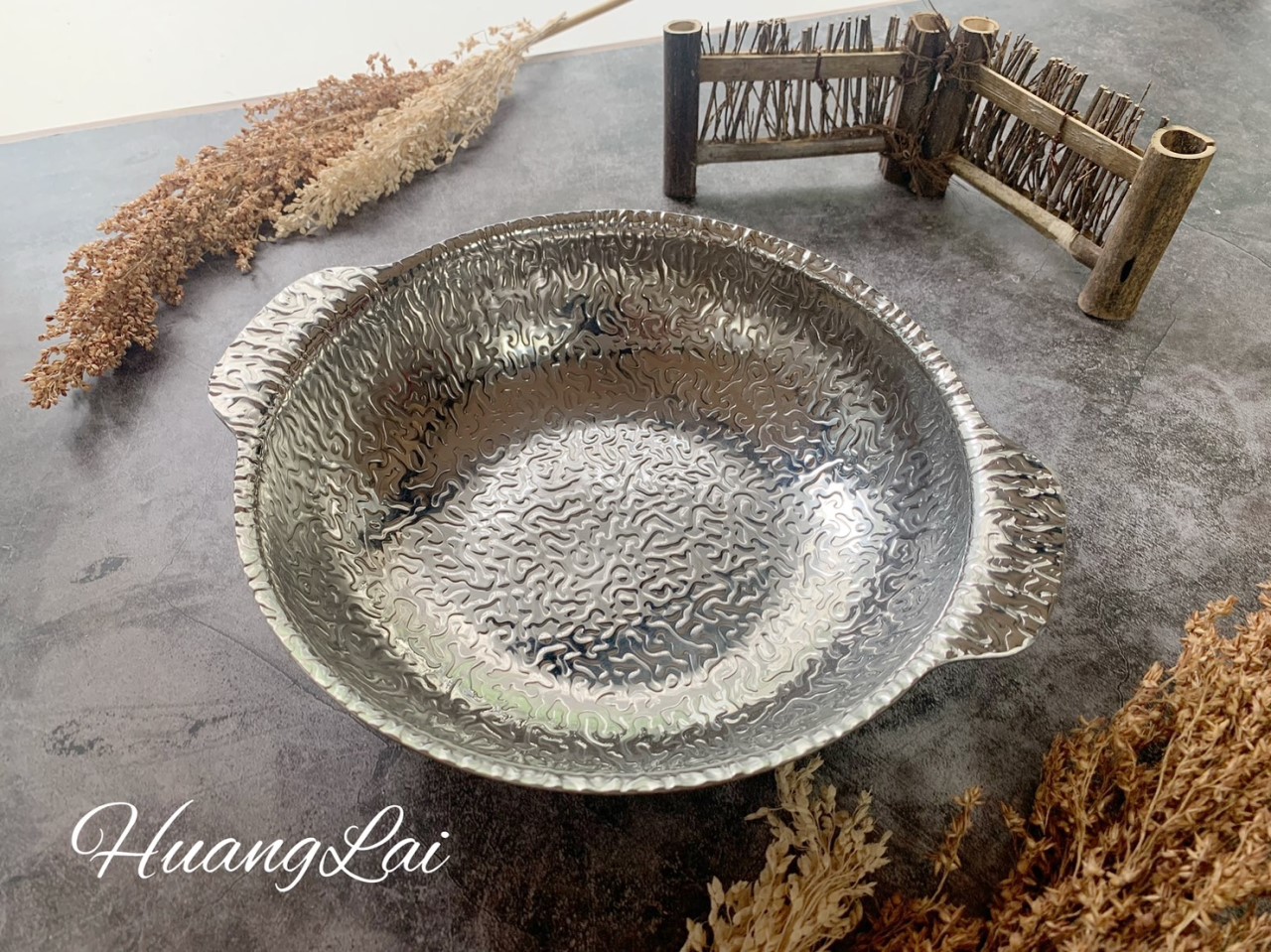 S.T三層鋼工藝波浪紋雙耳鍋