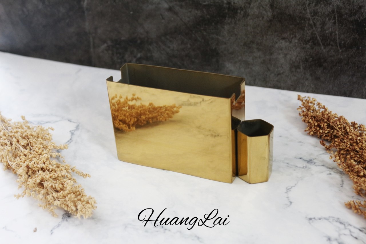 S.T不鏽鋼雙用型紙巾架 (金)