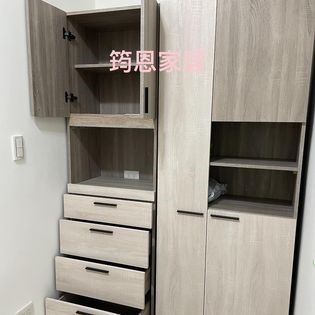 雙色設計多功能系統組合收納櫃