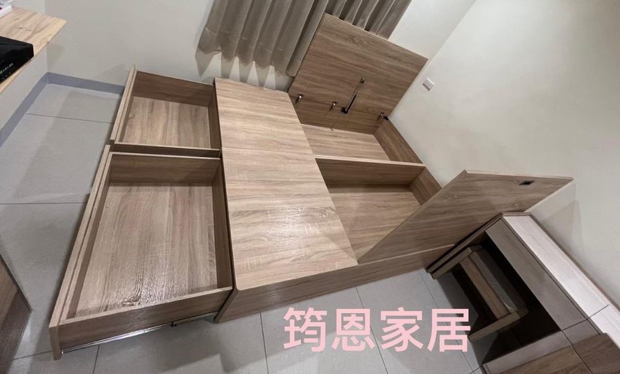 客製木工系統櫃量身訂作床底收納