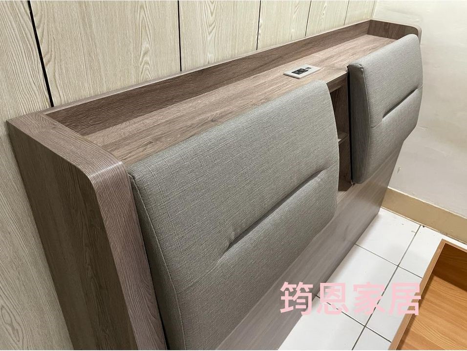 工業風多功能貓抓皮墊超厚實床頭箱+自動上鎖安全裝置掀床