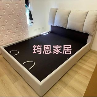 全組機能涼感貓抓布床頭+尾掀床底
