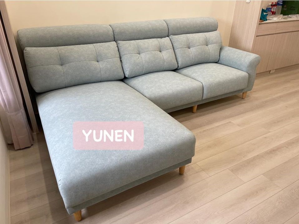 客戶訂製款蔓妮柔絨觸感貓抓布沙發