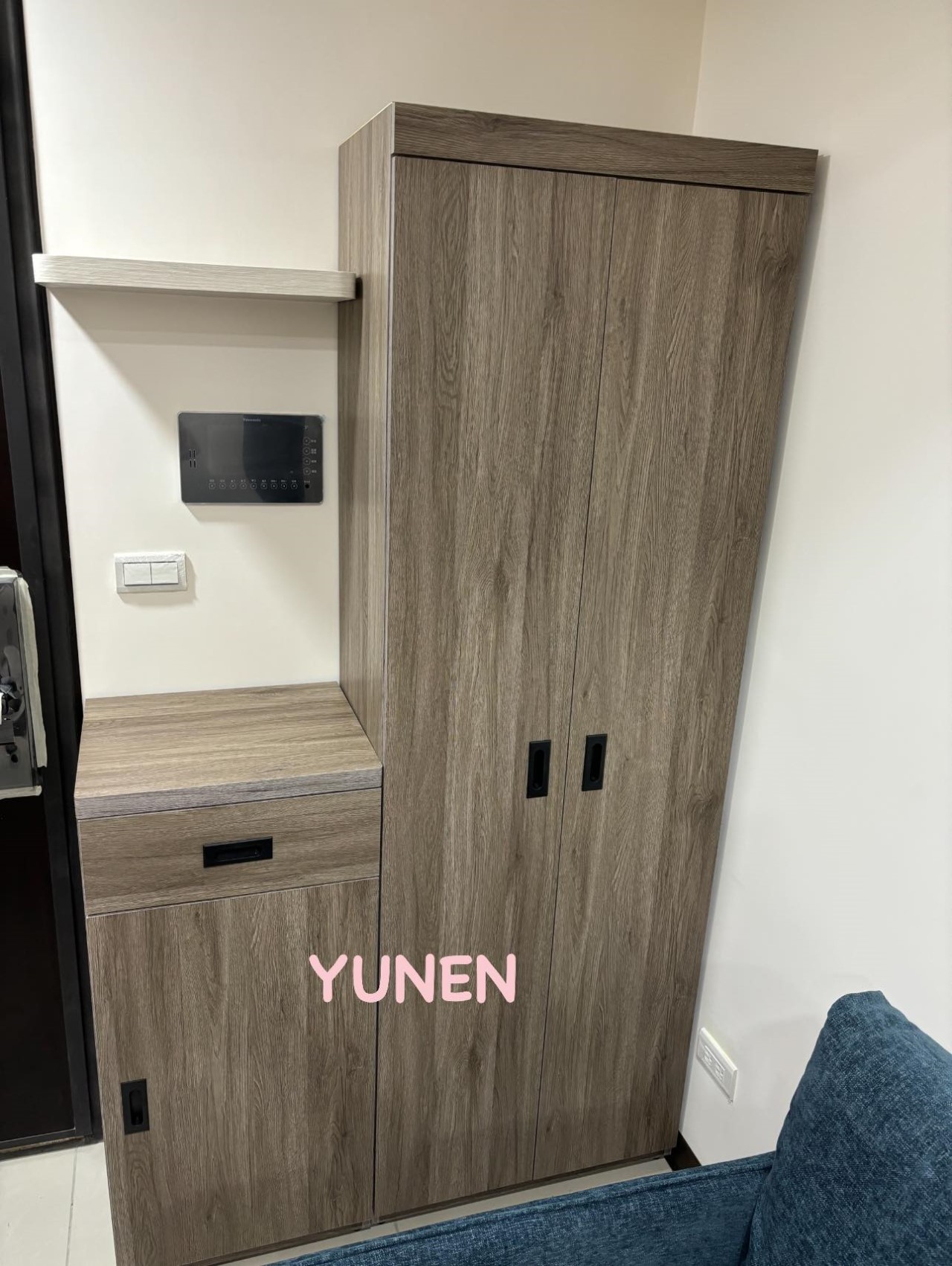 客戶訂作款工業風古橡玄關鞋櫃