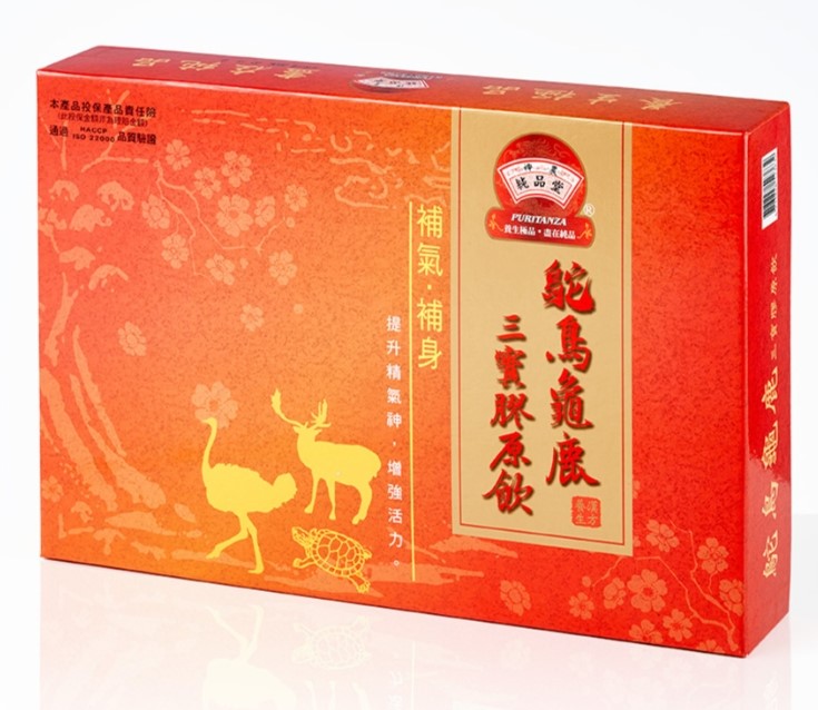 純品堂鴕鳥龜鹿三寶膠原飲8入