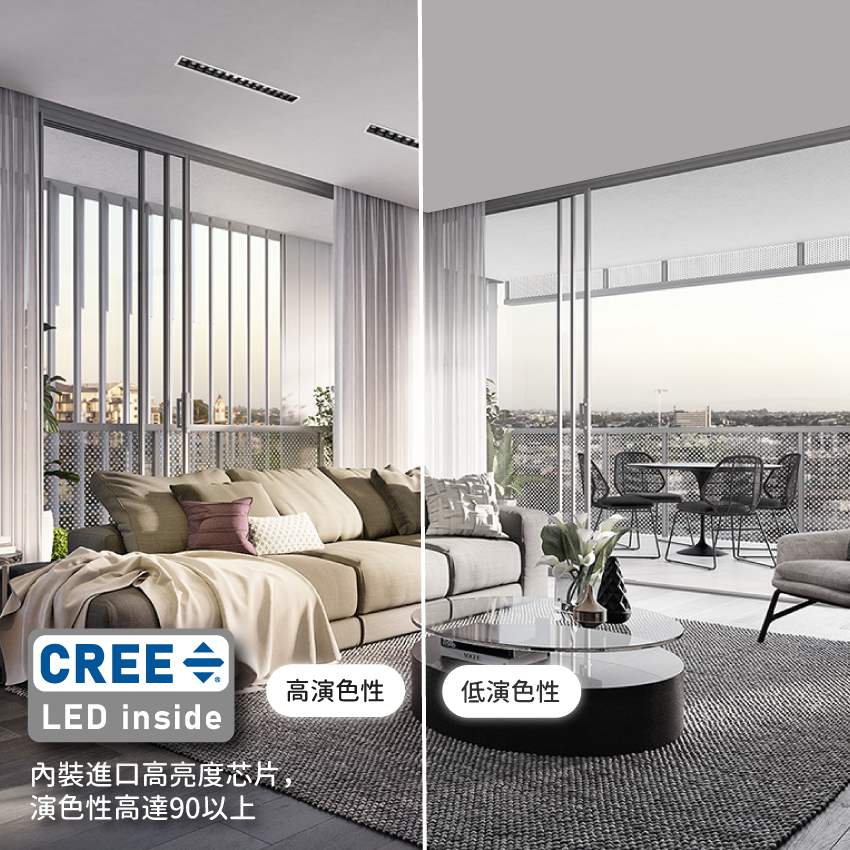 ◎台製COB深杯防眩嵌入式長條盒燈，聚光款，2/4/10/20/30W，CREE晶片，設計師款，保固兩年
