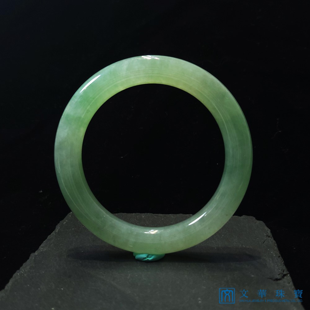 冰果綠圓骨鐲 18圍