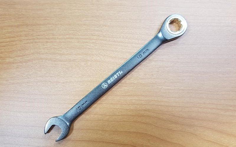 固定式棘輪梅花扳手 高扭力黑金鋼鍍鎳扳手 10mm,手工具