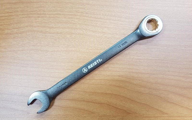 固定式棘輪梅花扳手 高扭力黑金鋼鍍鎳扳手 11mm ,手工具
