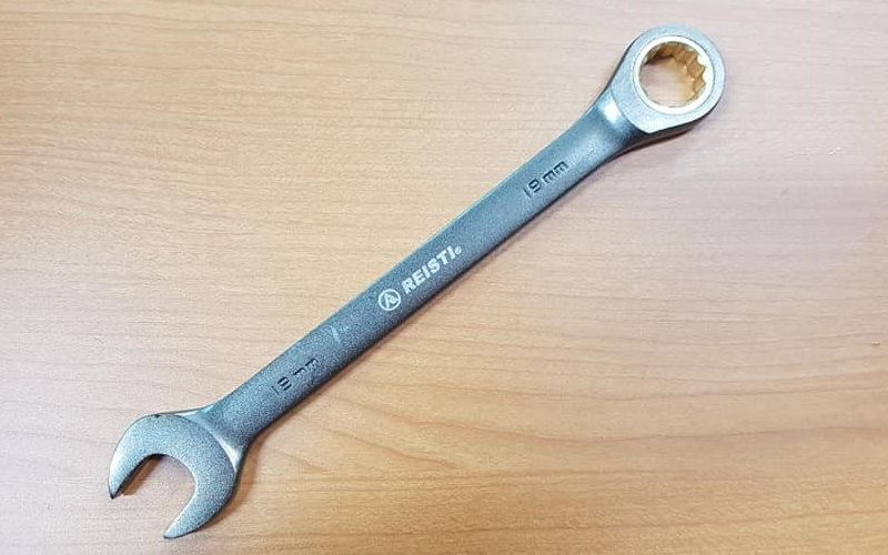 固定式棘輪梅花扳手 高扭力黑金鋼鍍鎳扳手 19mm,手工具
