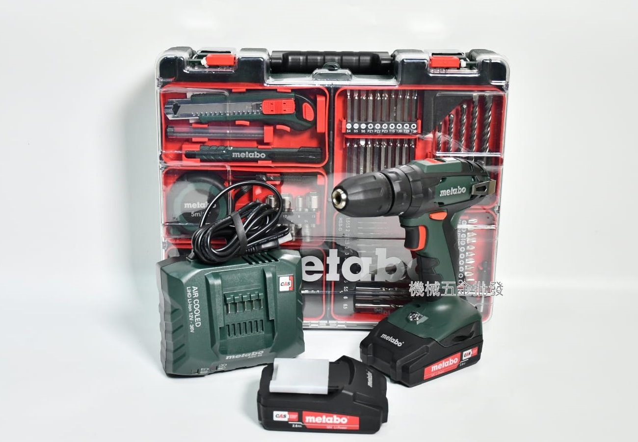 METABO {美達寶} SB18 18V三模式震動電鑽 附贈配件,電動工具