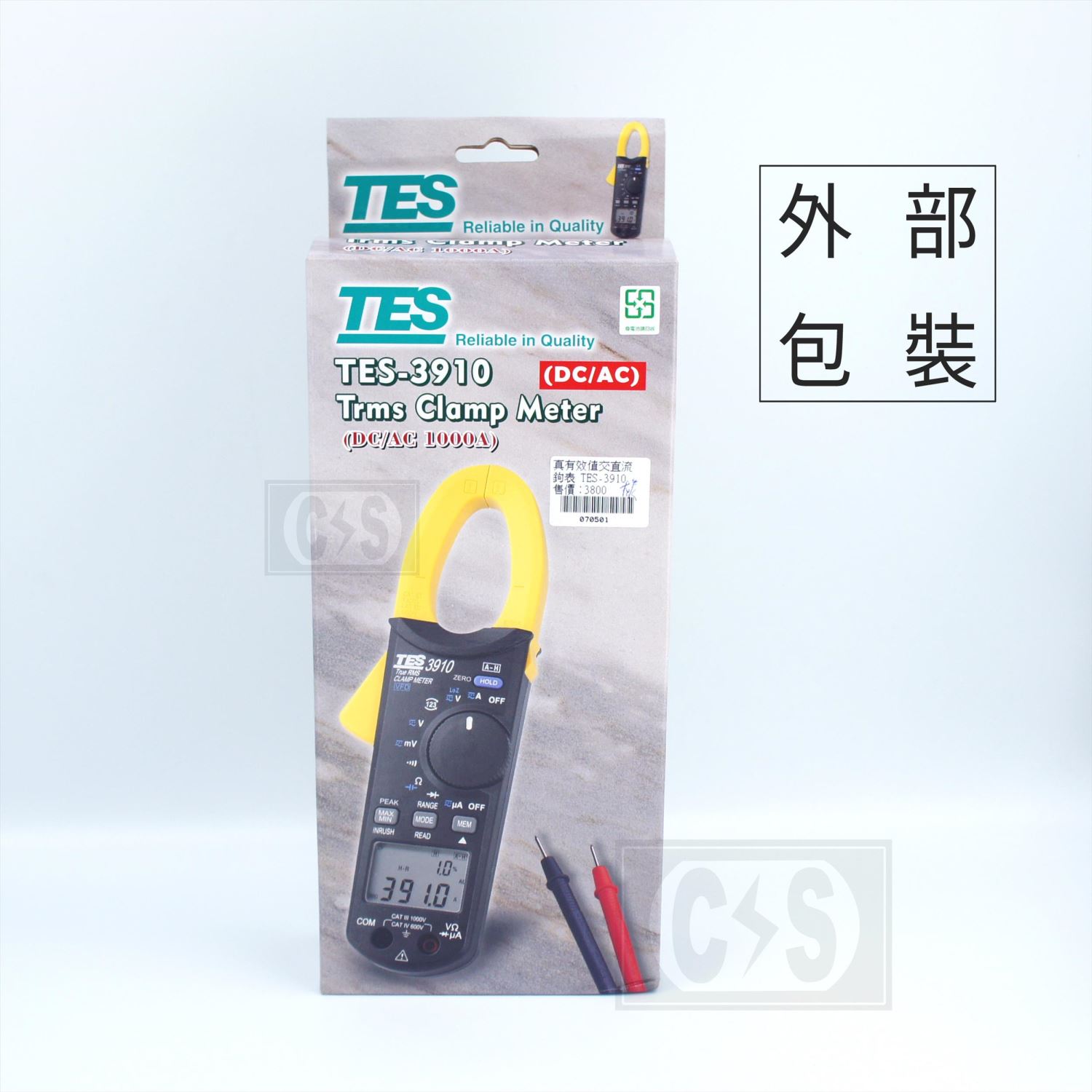 TES 泰仕 3910真有效值交直流鉤錶 (AC 1000A)
