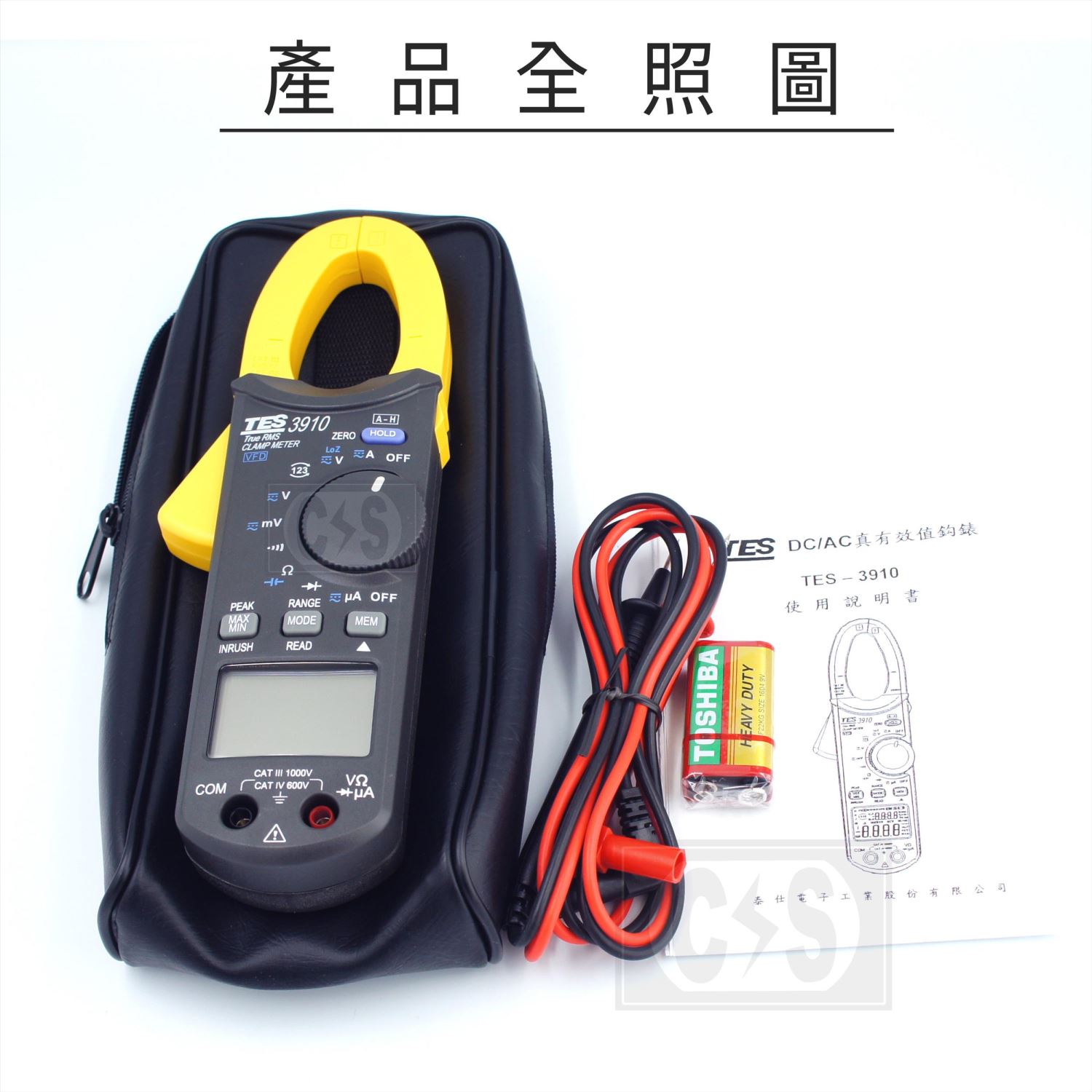 TES 泰仕 3910真有效值交直流鉤錶 (AC 1000A)