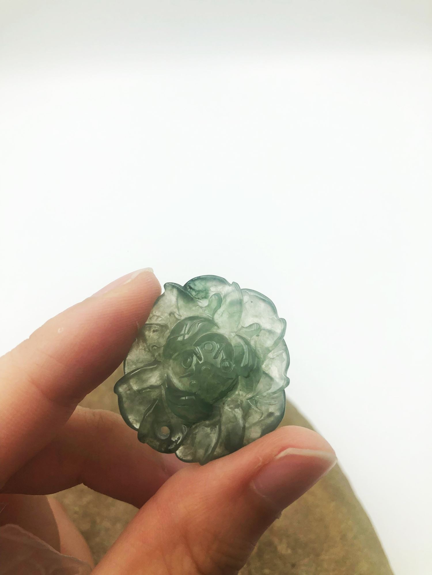 【高屹設計】純淨蓮花 翡翠玉墜 玉石 墬飾