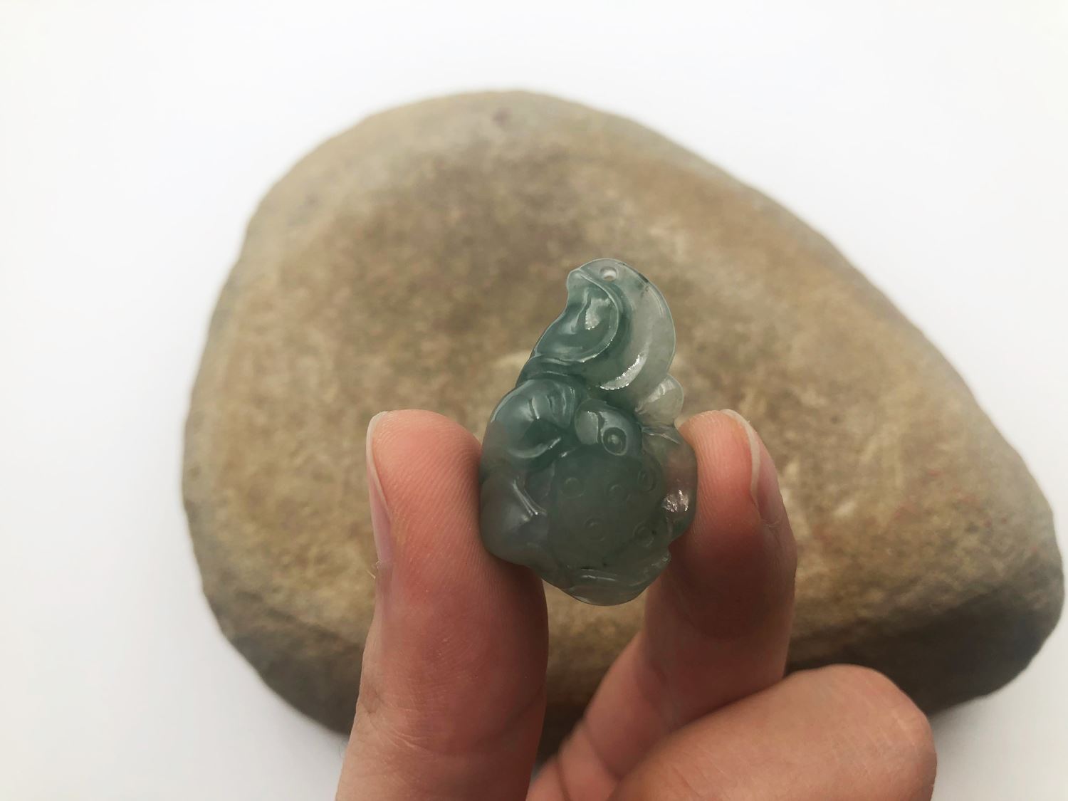 【高屹設計】純淨蓮花 翡翠玉墜 玉石 墬飾