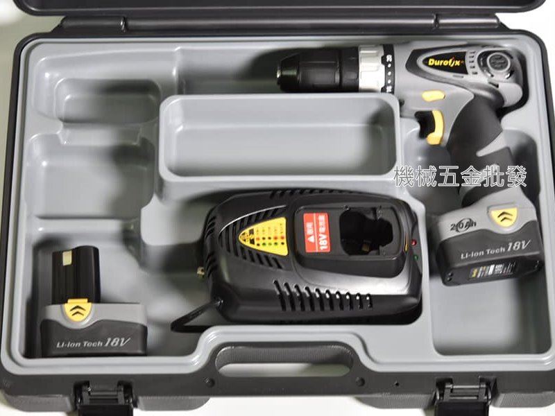  Durofix {車王} RK2096 18V充電式雙速震動電鑽 搭2.0A電池  雙電池 ,電動工具