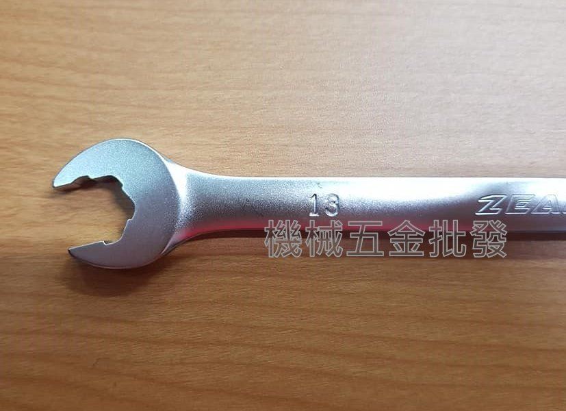 台灣製 ZEALUX 銳樂工具 鐵齒扳手 止滑設計磨損85%防滑板手 梅開板手 鐵齒扳手 13mm,手工具