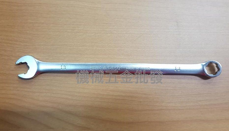台灣製 ZEALUX 銳樂工具 鐵齒扳手 止滑設計磨損85%防滑板手 梅開板手 鐵齒扳手 13mm,手工具