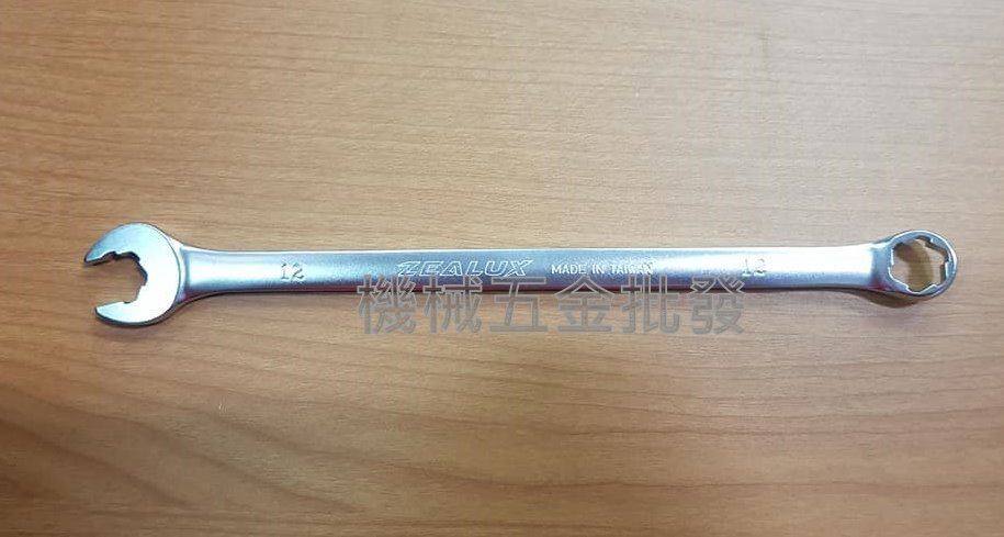 台灣製 ZEALUX 銳樂工具 鐵齒扳手 止滑設計磨損85%防滑板手 梅開板手 鐵齒扳手 12mm,手工具