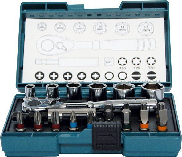 MAKITA {牧田} B-54081 21件組 2分棘輪 套筒起子組,電動工具