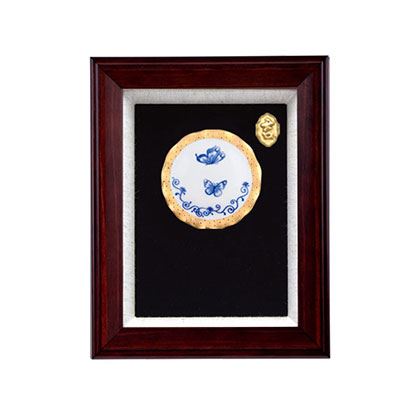 SH-753-3雙蝶青花小獎飾
