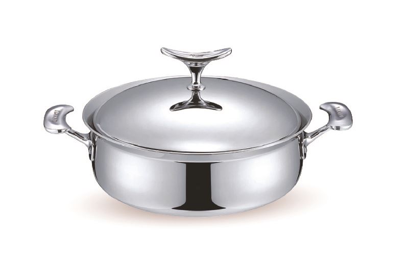 LU-027 LUCUKU 鯨鋼五層雙耳煎鍋 24cm