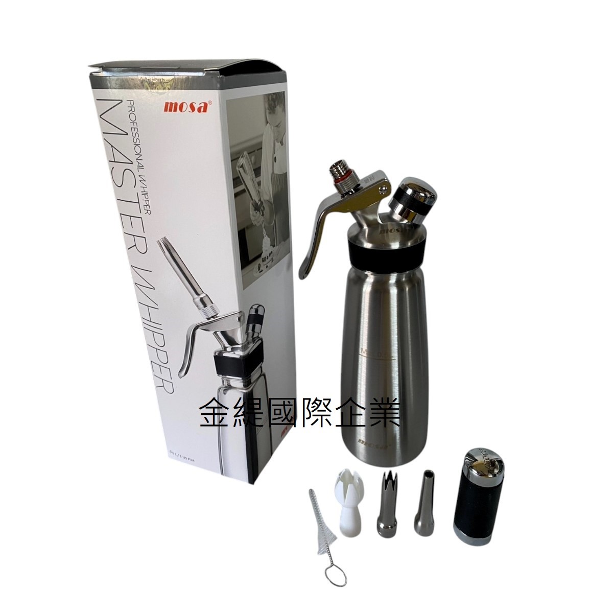 MOSA 全不銹鋼髮絲紋奶油槍0.5L