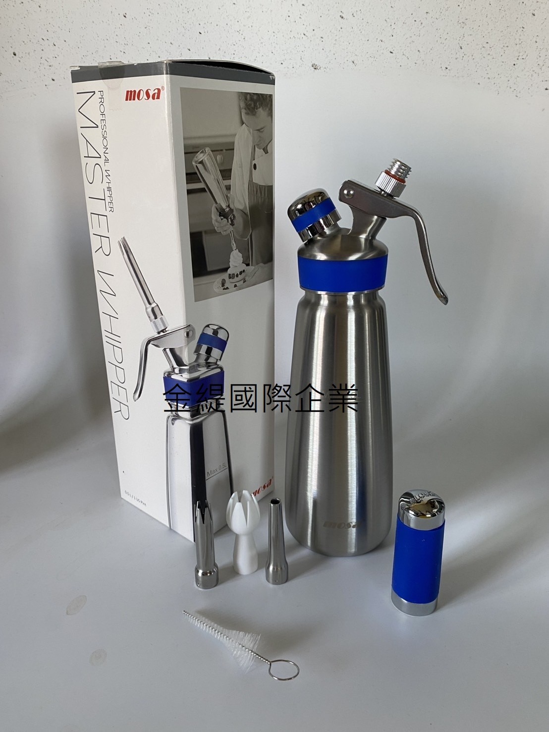 MOSA 全不銹鋼髮絲紋奶油槍0.5L