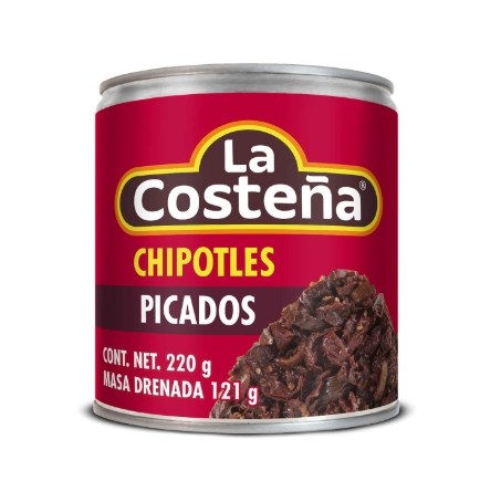 墨西哥風味辣椒,La Costena chipotles in adobo sauce,阿斗波醬,煙燻辣椒,美墨料理,墨西哥捲,塔可餅,玉米捲