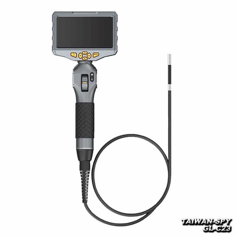 GL-C23 6.2mm/8.5mm 工業級雙向360°彎曲內視鏡｜1.5米蛇管攝影機｜5寸IPS螢幕｜HD錄影｜防水IP67