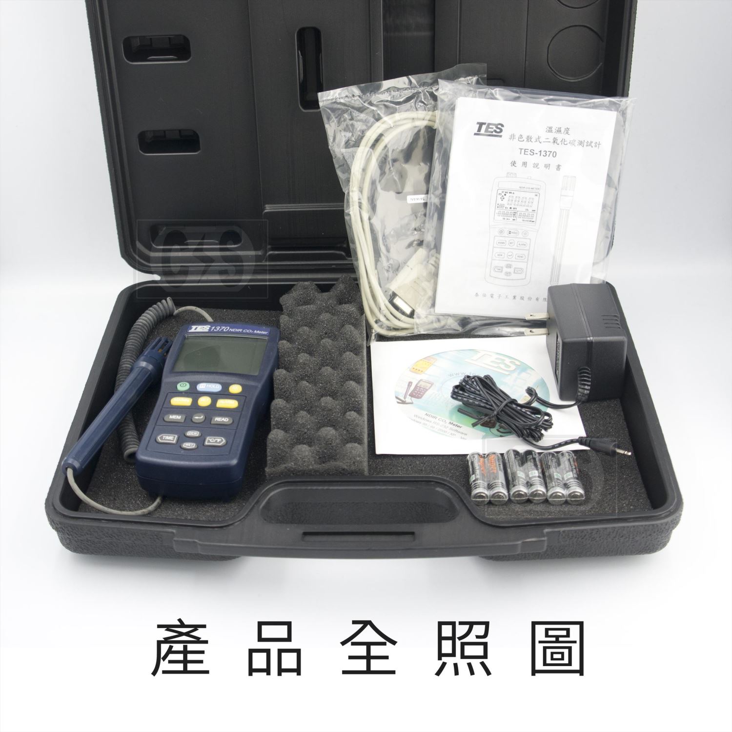 泰仕 TES-1370溫濕度非色散式二氧化碳測試計