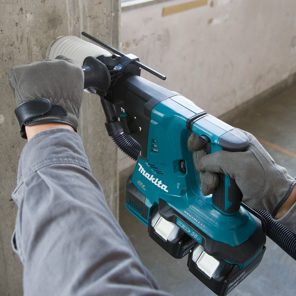 makita {牧田}  DHR281ZJ 36V(18Vx2)充電式無刷四溝電鑽 鎚鑽【單主機】,電動工具