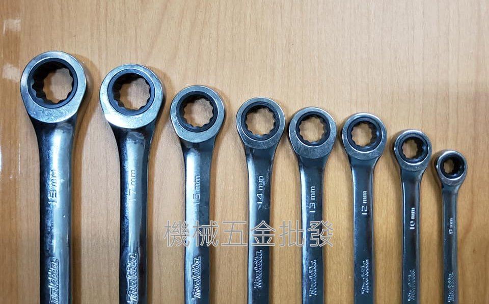 makita {牧田} B-65523 開口+梅花棘輪兩用扳手 8件組,手工具
