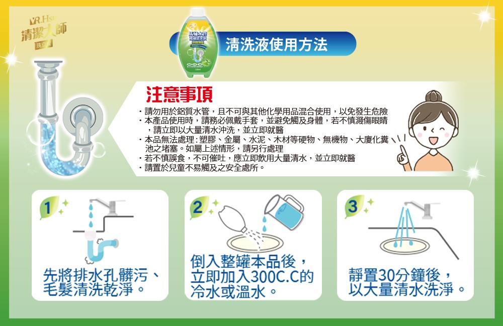 【清潔大師】茶樹薄荷 馬桶水管疏通清洗液 220ml